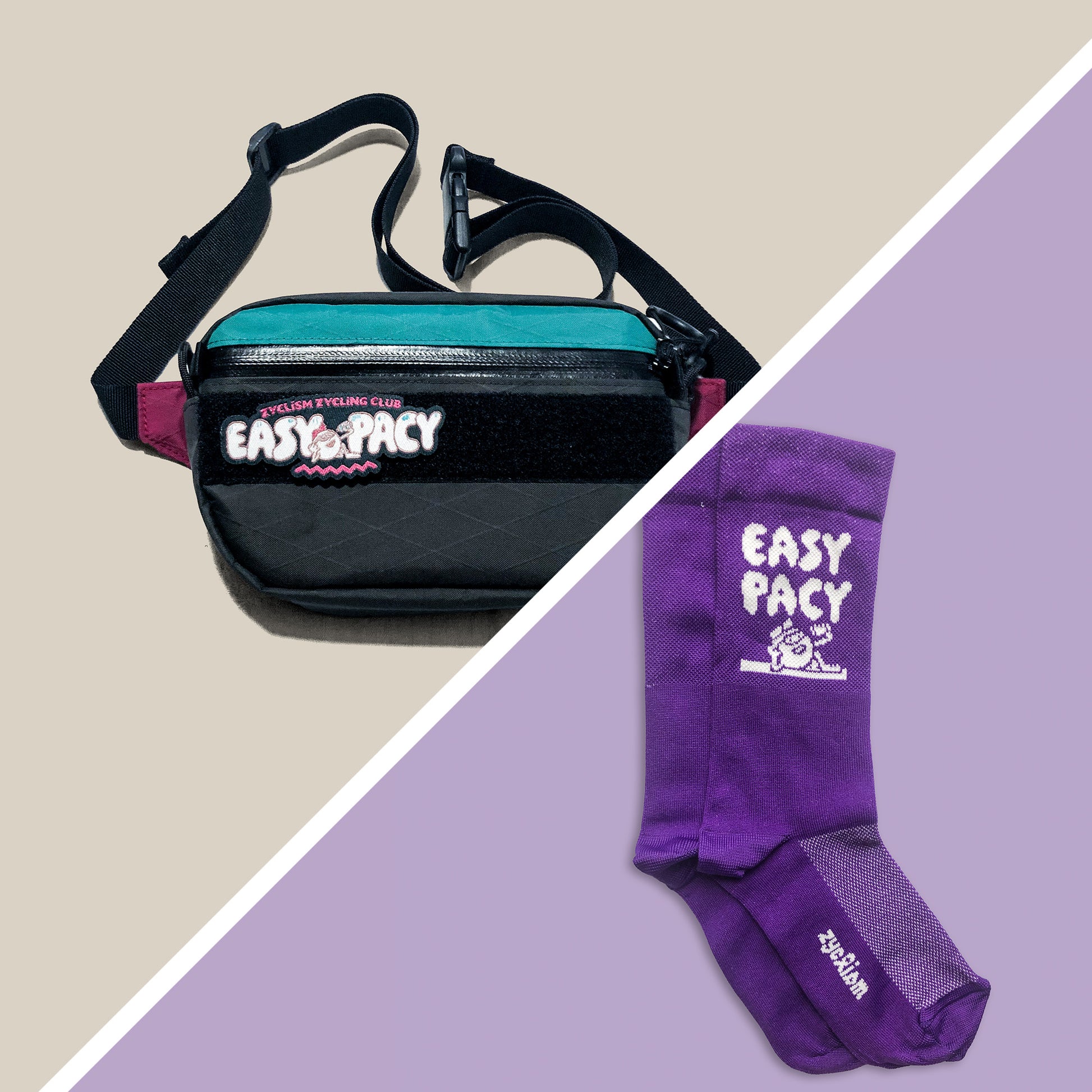 EASY PACY / HipBag No.1 & Socken lila - ZYCLiSM Hamburg