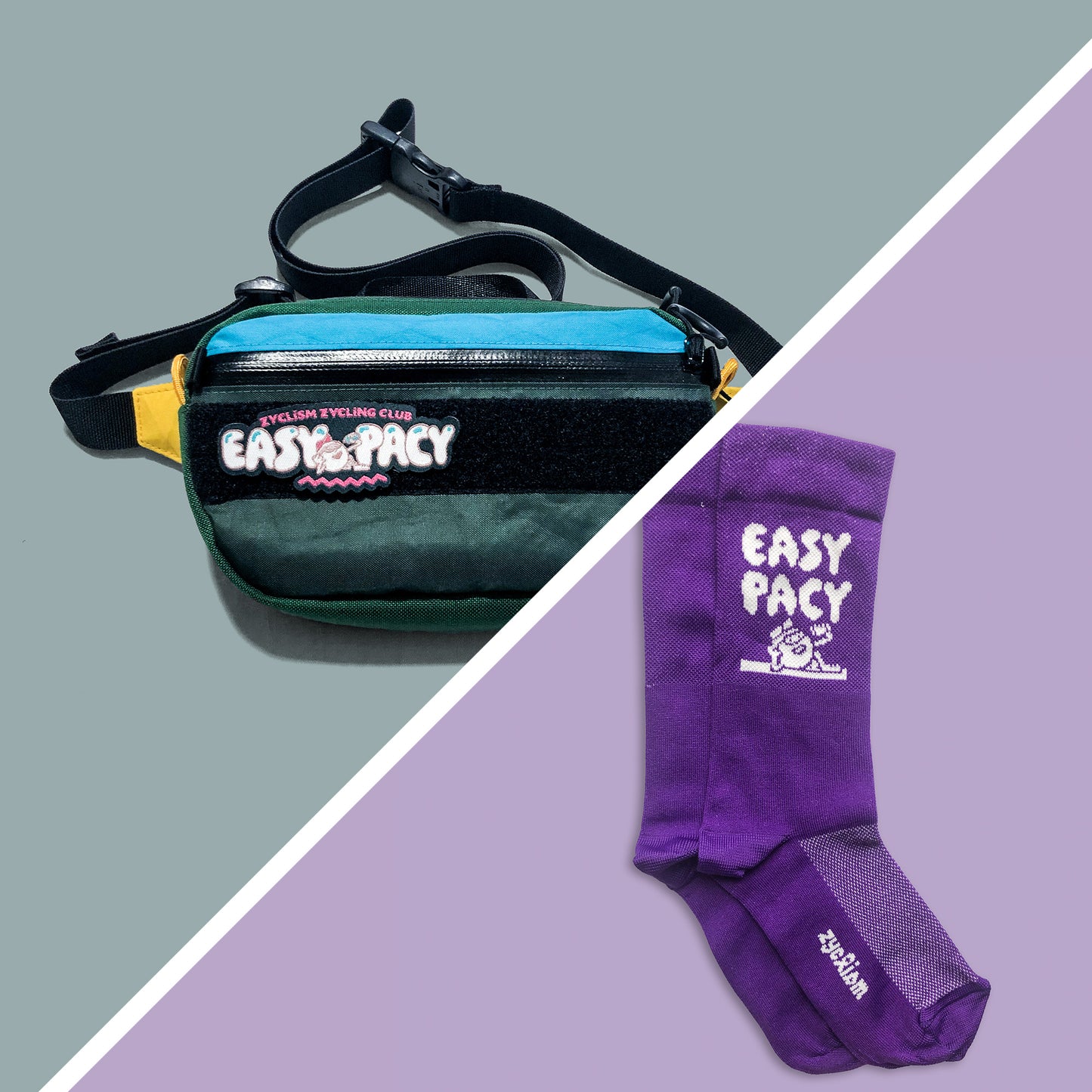 EASY PACY / HipBag No.2  & Socken lila - ZYCLiSM Hamburg