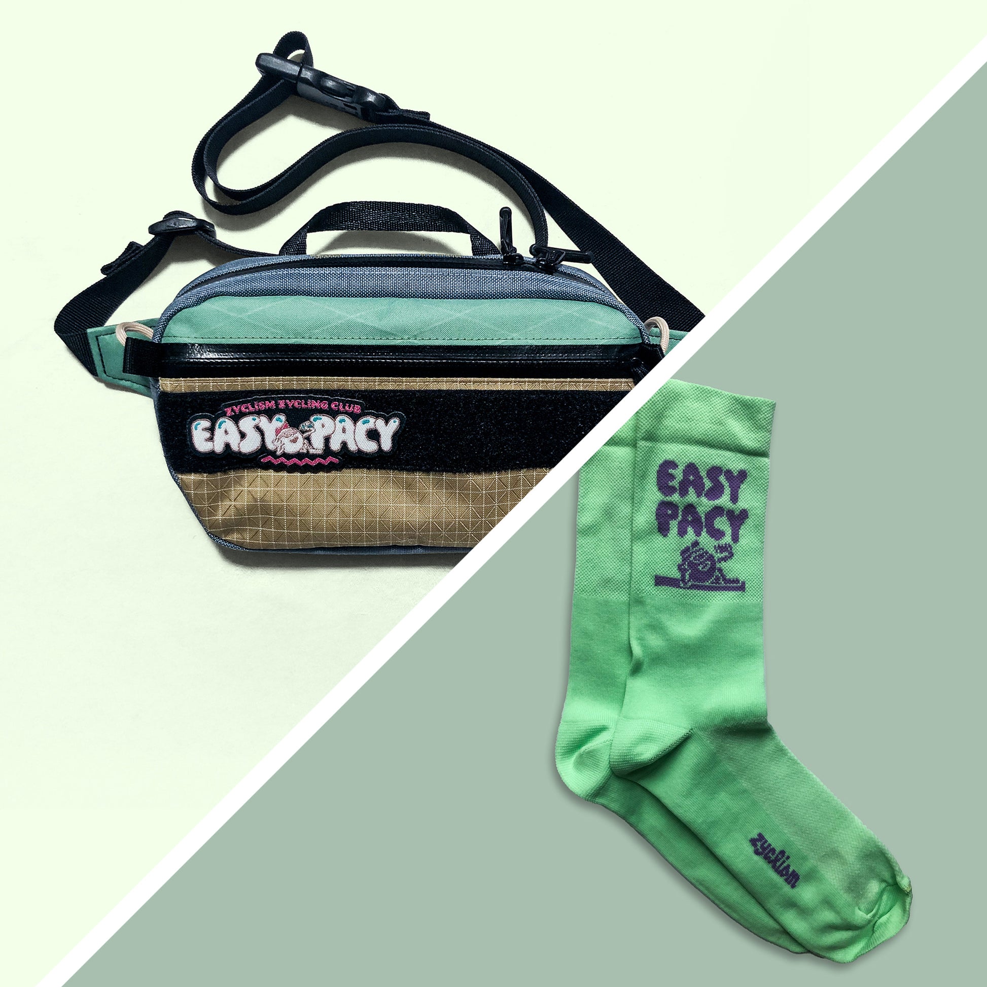 EASY PACY / HipBag No.8 & Socken hellgrün - ZYCLiSM Hamburg